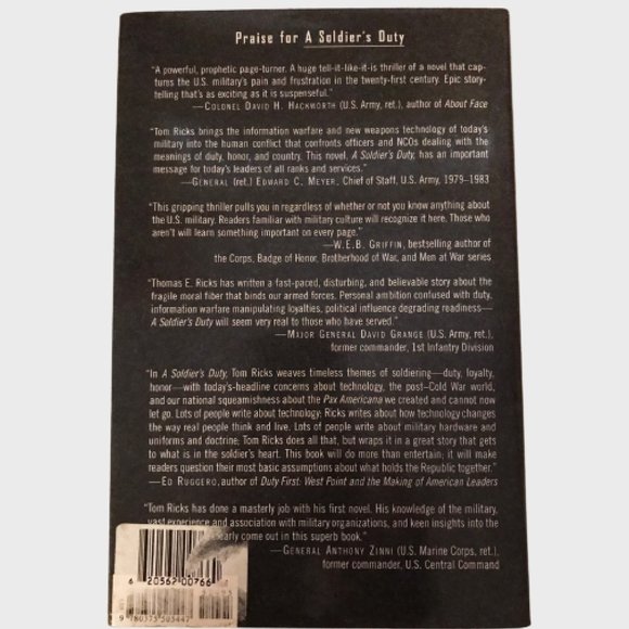 A Soldier's Duty by Thomas E Ricks (Hardcover)(New Condition) - Picture 2 of 2